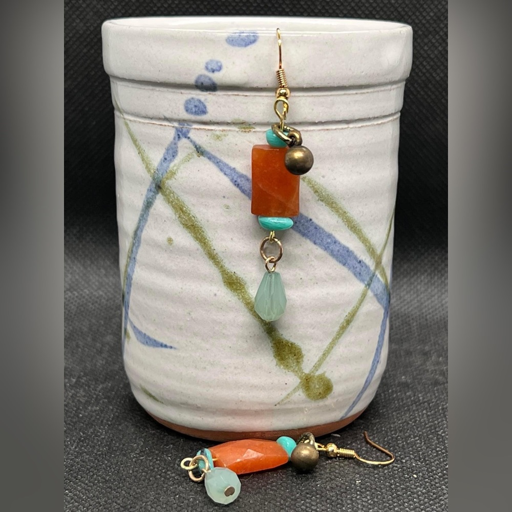 Artisan Handmade boho earrings. Leola Jewelry